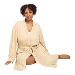 Line & Dot Waffle Knit Robe - L/XL NWT Fabfitfun